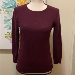 Ann Taylor cashmere  burgundy sweater small
